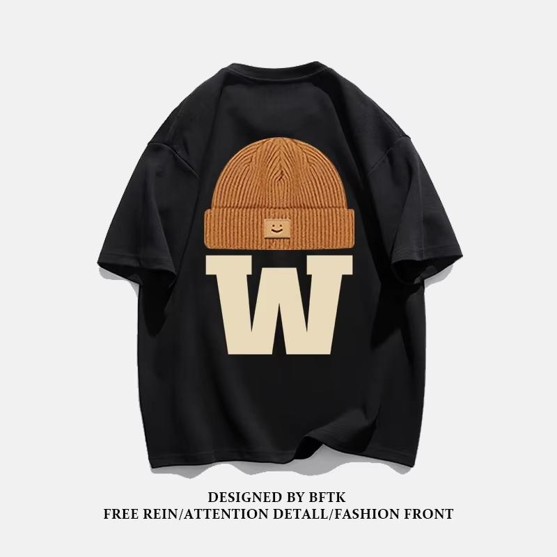 Летняя Мода Досуг Тяжелый Ретро Мужской Английская Буква Хлопок Принт Круглый Вырез Высокое Качество Досуг Фитнес Уличная Футболка Топы 4XL