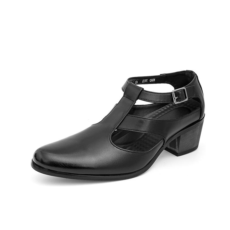 Вечеринка мужская обувь Досуг Классический британский стиль Лето Улица 38-46 Большой размер Черно-белые сандалии Досуг Бизнес 46 чёрный